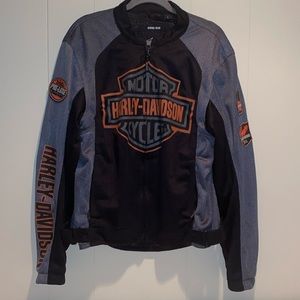 Harley-Davidson® Men's Bar & Shield Logo Mesh Jacket Black/Gray Sz Large